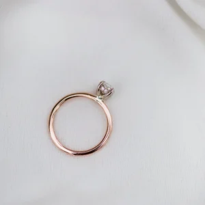 1.00Ct Oval Cut Diamond Ring Solitaire Moissanite Engagement Ring 14K Gold Wedding Anniversary Ring Hidden Halo Ring