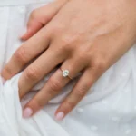 1.00Ct Oval Cut Diamond Ring Solitaire Moissanite Engagement Ring 14K Gold Wedding Anniversary Ring Hidden Halo Ring