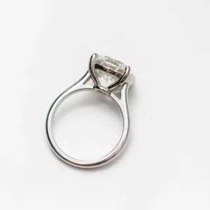 4.00Ct Round Cut Moissanite Diamond Ring Solitaire Moissanite Engagement Ring 14K Gold Ring For Women
