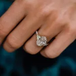 3.0CT Oval Cut Moissanite Diamond Wedding Ring Cluster Engagement Ring Gold Ring For Women