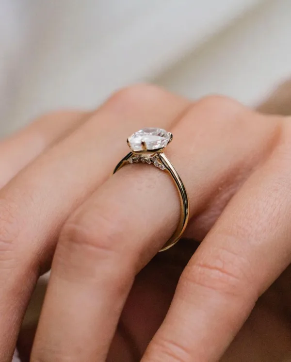 2.20CT Pear Cut Moissanite Diamond Engagement Ring Wedding Ring 10K/14K/18K Gold Solitaire Ring