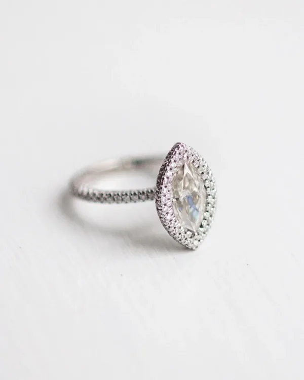 1.75Ct Marquise Cut Moissanite Diamond Ring 14K Gold Ring Wedding - Engagement Ring