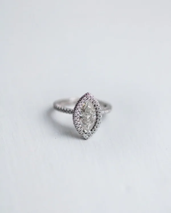1.75Ct Marquise Cut Moissanite Diamond Ring 14K Gold Ring Wedding - Engagement Ring
