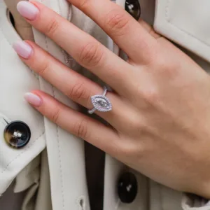 1.75Ct Marquise Cut Moissanite Diamond Ring 14K Gold Ring Wedding - Engagement Ring