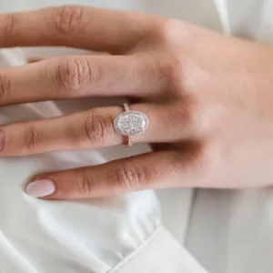 4.0CT Oval Cut Diamond Engagement Ring Double Halo Moissanite Wedding Ring 14K Gold Ring