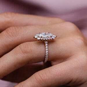2.00CT Oval Cut Diamond Engagement Ring 14K Gold Moissanite Wedding Ring Bridal Ring