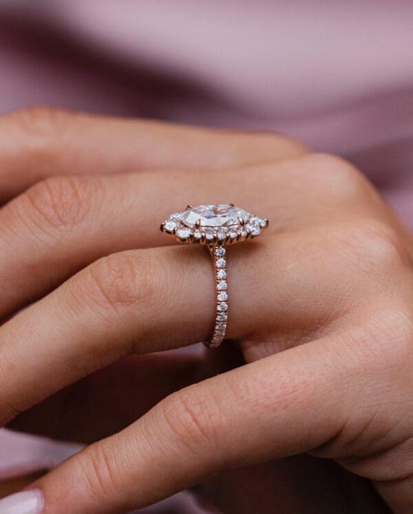 2.00CT Oval Cut Diamond Engagement Ring 14K Gold Moissanite Wedding Ring Bridal Ring