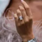 7.0Ct Radiant Cut Moissanite Diamond Ring 14K Gold Ring Hidden Halo Engagement Ring