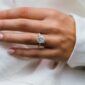 4.50Ct Cushion Cut Moissanite Diamond Ring 14K Gold Ring Hidden Halo Engagement Ring
