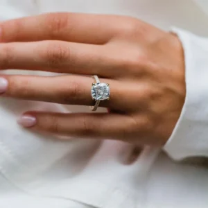 4.5Ct Cushion Cut Moissanite Diamond Ring 14K Gold Ring Engagement Ring