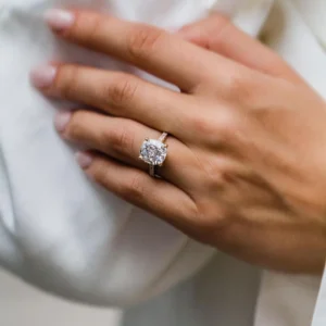 4.5Ct Cushion Cut Moissanite Diamond Ring 14K Gold Ring Engagement Ring