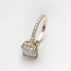 4.5Ct Cushion Cut Moissanite Diamond Ring 14K Gold Ring Engagement Ring