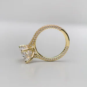 5.0Ct Oval Cut Diamond Wedding Ring Solitaire Hidden Halo Moissanite 14K Gold Engagement Ring