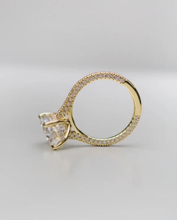 5.0Ct Oval Cut Diamond Wedding Ring Solitaire Hidden Halo Moissanite 14K Gold Engagement Ring