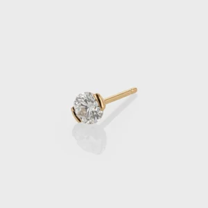0.25Ct Moissanite Round Cut Diamond Earring Set 14K Gold Earring Set Solitaire Earring For Her