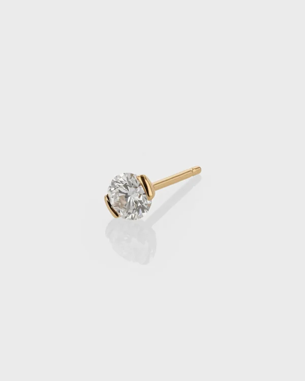 0.25Ct Moissanite Round Cut Diamond Earring Set 14K Gold Earring Set Solitaire Earring For Her