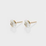 0.30Ct Moissanite Oval Cut Diamond Earring Set 14K Gold Earring Set Solitaire Earring For Her