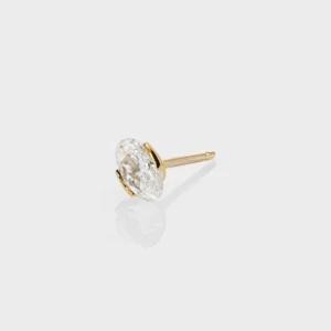 0.30Ct Moissanite Oval Cut Diamond Earring Set 14K Gold Earring Set Solitaire Earring For Her