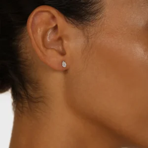 0.27Ct Moissanite Pear Cut Diamond Earring Set 14K Gold Earring Set Solitaire Earring For Her