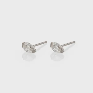0.27Ct Moissanite Pear Cut Diamond Earring Set 14K Gold Earring Set Solitaire Earring For Her