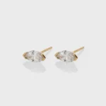 0.33Ct Moissanite Marquise Cut Diamond Earring Set 14K Gold Earring Set Solitaire Earring For Her