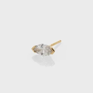 0.33Ct Moissanite Marquise Cut Diamond Earring Set 14K Gold Earring Set Solitaire Earring For Her