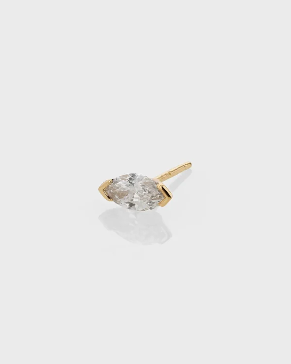 0.33Ct Moissanite Marquise Cut Diamond Earring Set 14K Gold Earring Set Solitaire Earring For Her