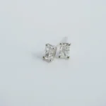 1.15Ct Moissanite Radiant Cut Prong Set Diamond Earring Set 14K Gold Earring Set Solitaire Earring For Her