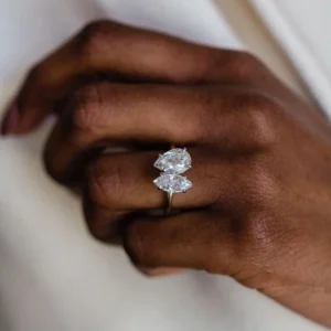 3.50CT Pear and Marquise Cut Moissanite Diamond Ring Engagement Ring 14K Gold Ring