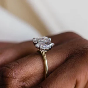 3.50CT Pear and Marquise Cut Moissanite Diamond Ring Engagement Ring 14K Gold Ring