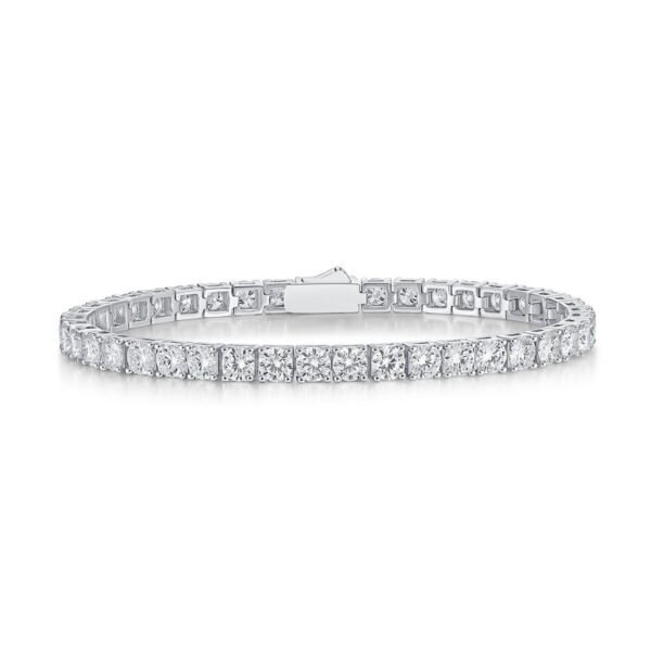 4mm EF/VS1 Round Cut Moissanite Tennis Bracelet
