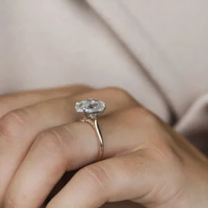 4.25Ct Pear Cut Diamond Ring Solitaire Moissanite Engagement Ring 14K Gold Wedding Ring