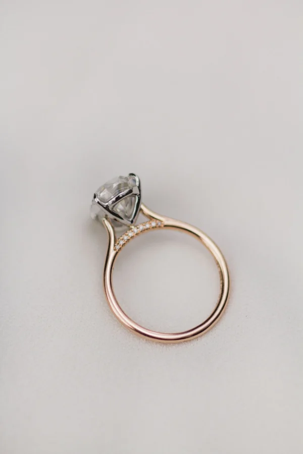 4.25Ct Pear Cut Diamond Ring Solitaire Moissanite Engagement Ring 14K Gold Wedding Ring