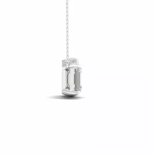 2.0Ct Toi Et Moi Necklace Pear and Emerald Cut Moissanite Pendant with Chain for Girls and Women - Image 4