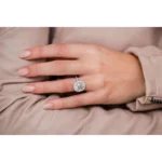 3.50Ct Cushion Cut Diamond Wedding Ring Solitaire Moissanite Engagement Ring 14K Gold Ring