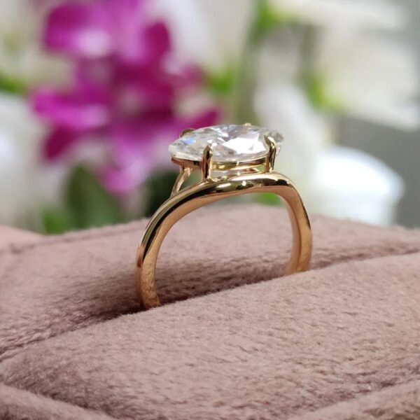 2.0Ct east West Marquise Diamond Ring Solitaire Moissanite Engagement Ring 14K Gold Wedding Anniversary Ring