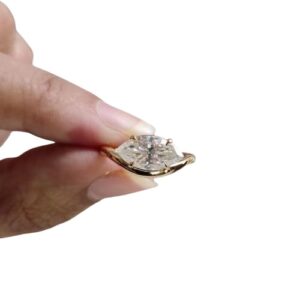 2.0Ct east West Marquise Diamond Ring Solitaire Moissanite Engagement Ring 14K Gold Wedding Anniversary Ring