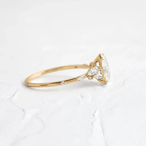 1.32 CT Oval CVD Moissanite Ring – Perfect Mother’s Day Gift