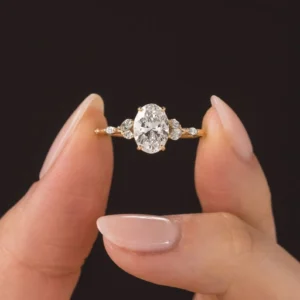 1.32 CT Oval CVD Moissanite Ring – Perfect Mother’s Day Gift