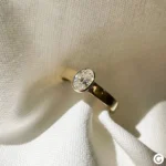 1 CT Oval Moissanite Solitaire Engagement Ring – 18K Rose Gold