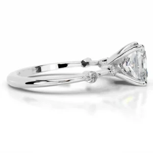 Princess Diana Style Moissanite Solitaire Engagement Ring, Princess Moissanite Starling Silver Promise Ring, Anniversary Ring Gift for Wife