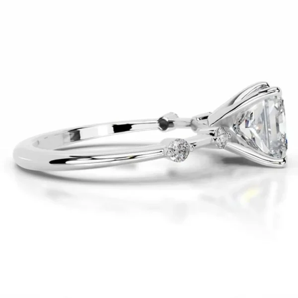Princess Diana Style Moissanite Solitaire Engagement Ring, Princess Moissanite Starling Silver Promise Ring, Anniversary Ring Gift for Wife