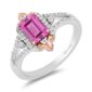 Enchanted Disney Fine Jewelry 14K Rose Gold Over Sterling Silver with 1/5 CTTW Diamonds Aurora Ring