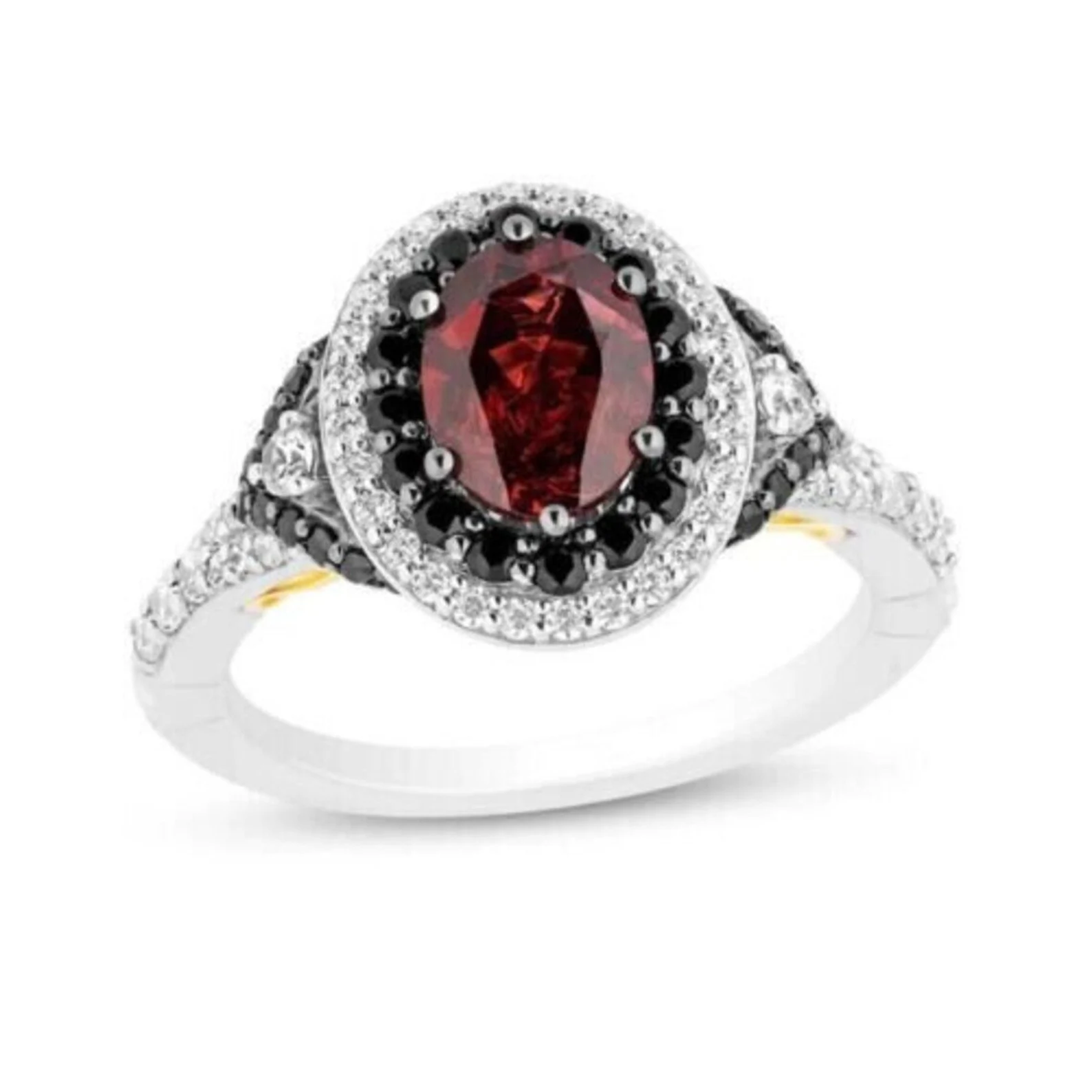 2 Ct Oval Cut Red Garnet Enchanted Disney Villains Evil Queen Ring Engagement Wedding Ring In 925 Sterling Silver, Villains Ring For Womens