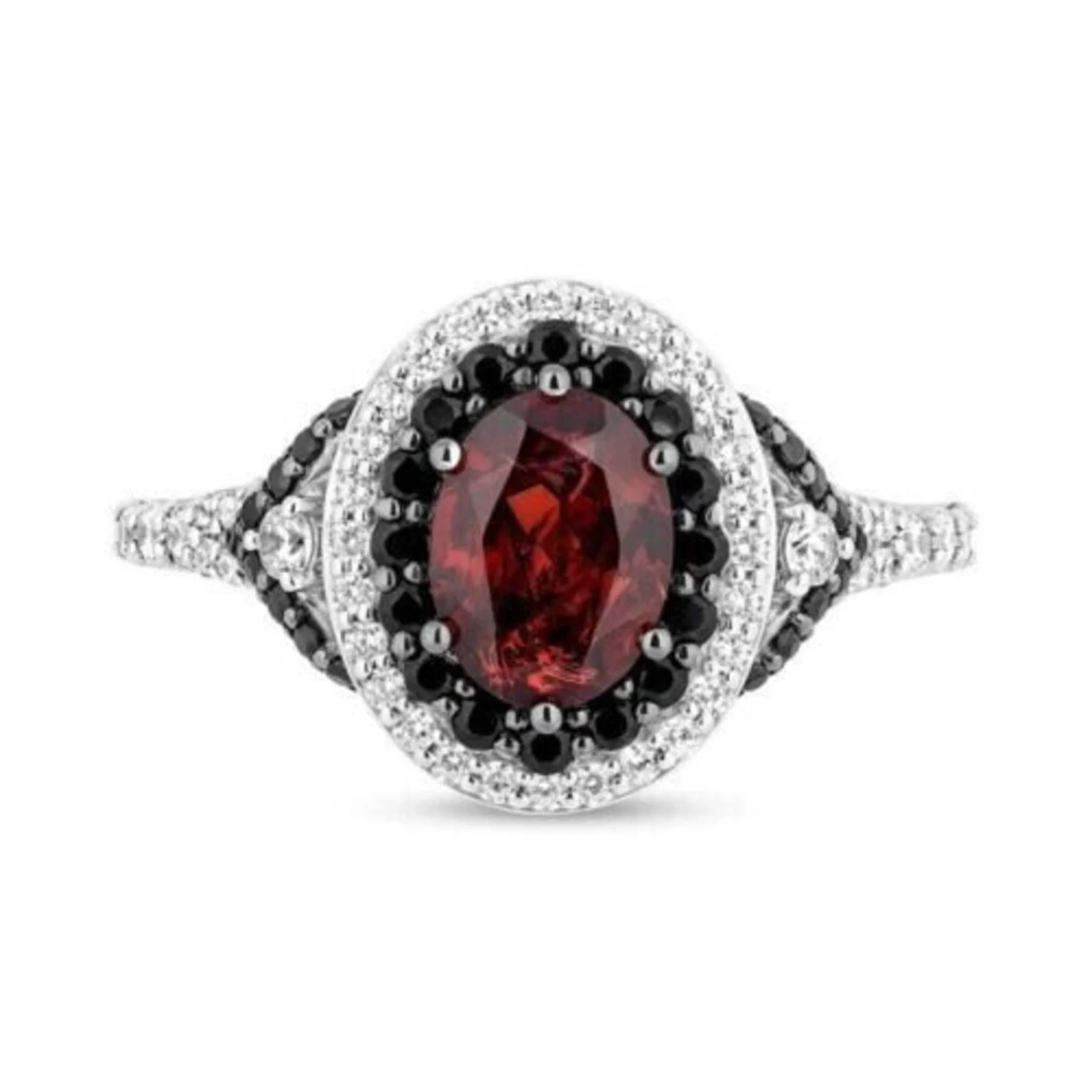 2 Ct Oval Cut Red Garnet Enchanted Disney Villains Evil Queen Ring Engagement Wedding Ring In 925 Sterling Silver, Villains Ring For Womens