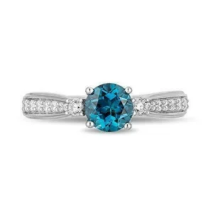 1.0ct Aqua Blue Enchanted Disney Cinderella Bridal Ring Love Engagement And Wedding Diamond Ring, Ring For Women Gift Her Wife Ring