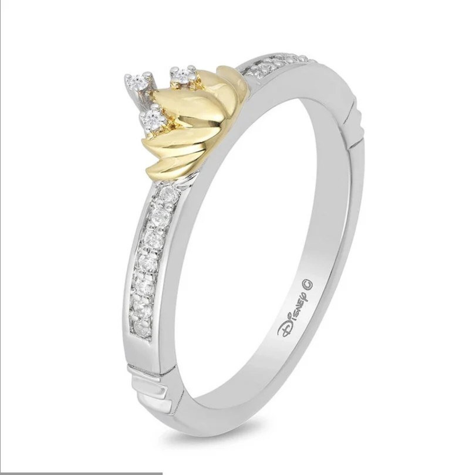 Enchanted Disney Fine Jewelry 1/10 CTTW Tiana Water Lily Ring Wedding Ring