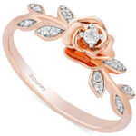 Enchanted Disney Fine Jewelry Diamond Belle Flower Ring 1.10 ct