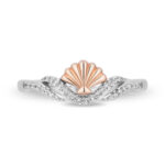 Ariel Diamond Shell Ring in Sterling Silver (1/10 ct. tw.)