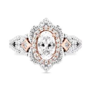 Enchanted Disney Ring Aurora 2.50 CT Oval Morganite Simulated Oval Ring Diamond Frame Engagement Cinderella Ring Disney 925 Silver Ring